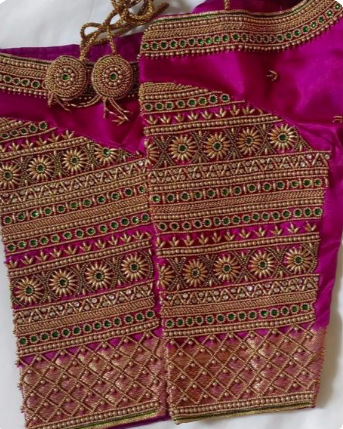 Pink Maggam Blouse